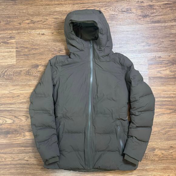 Lululemon Sleet Street green gorpcore winter down puffer jacket womens size 8 - Picture 1 of 9